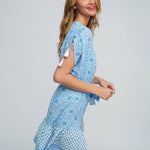 Maya Mini Dress - Blue and White - Simply Beach UK