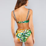 Nuria Ferrer Aruba Plunge Bikini Top - Jungle Print