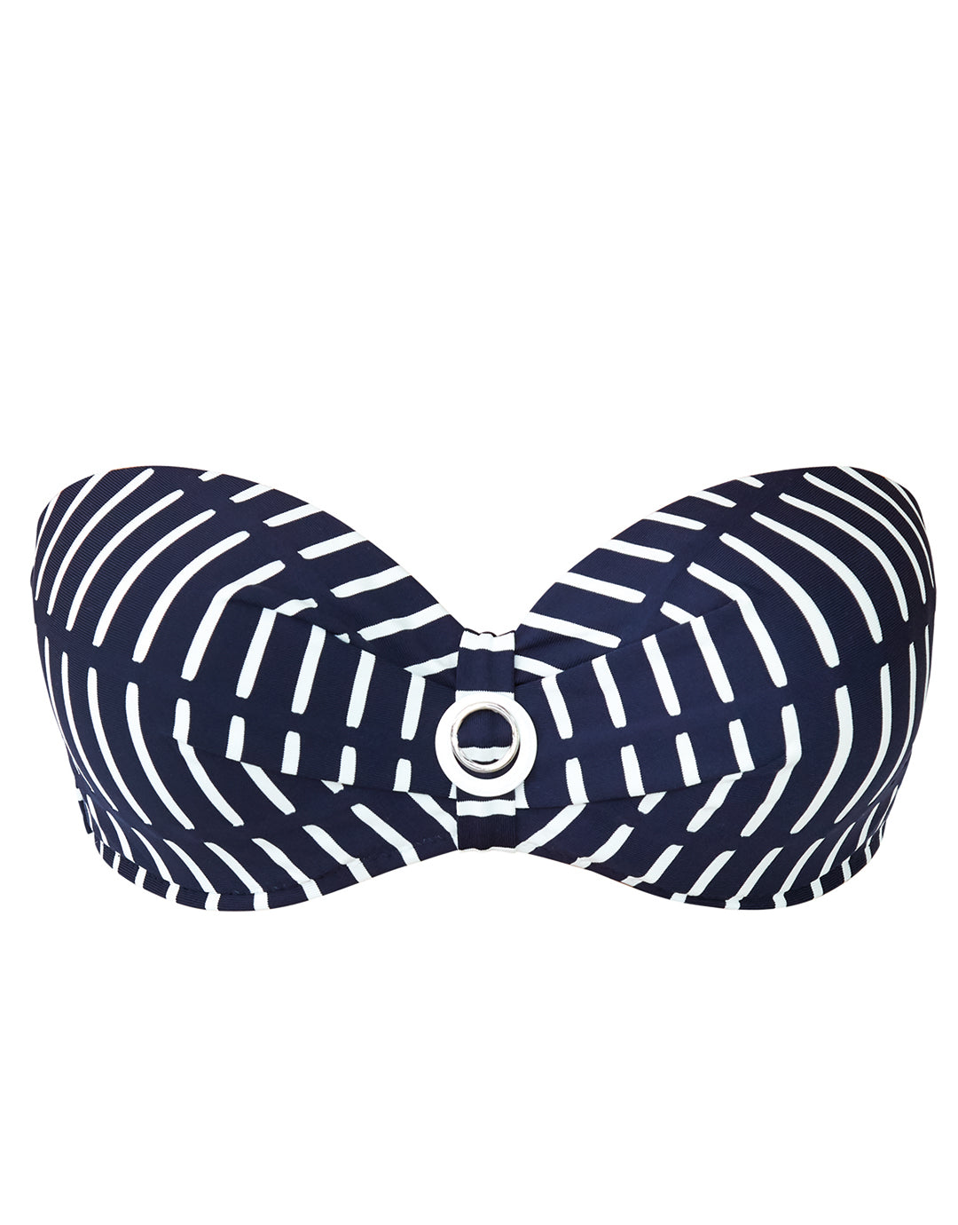 Nuria Ferrer Capri Bandeau Bikini Top - Navy Stripe