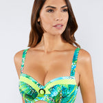Nuria Ferrer Jungle Balcony Bikini Top - Green