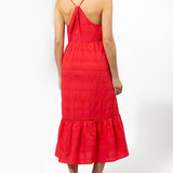 Numana Scoop Neck Dress - Red - Simply Beach UK