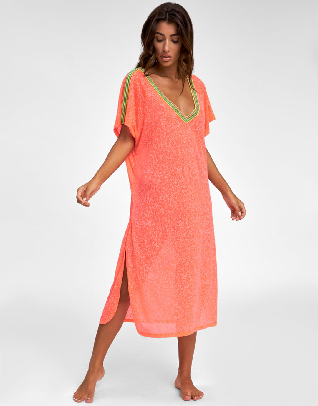 Pitusa V Back Dress - Watermelon