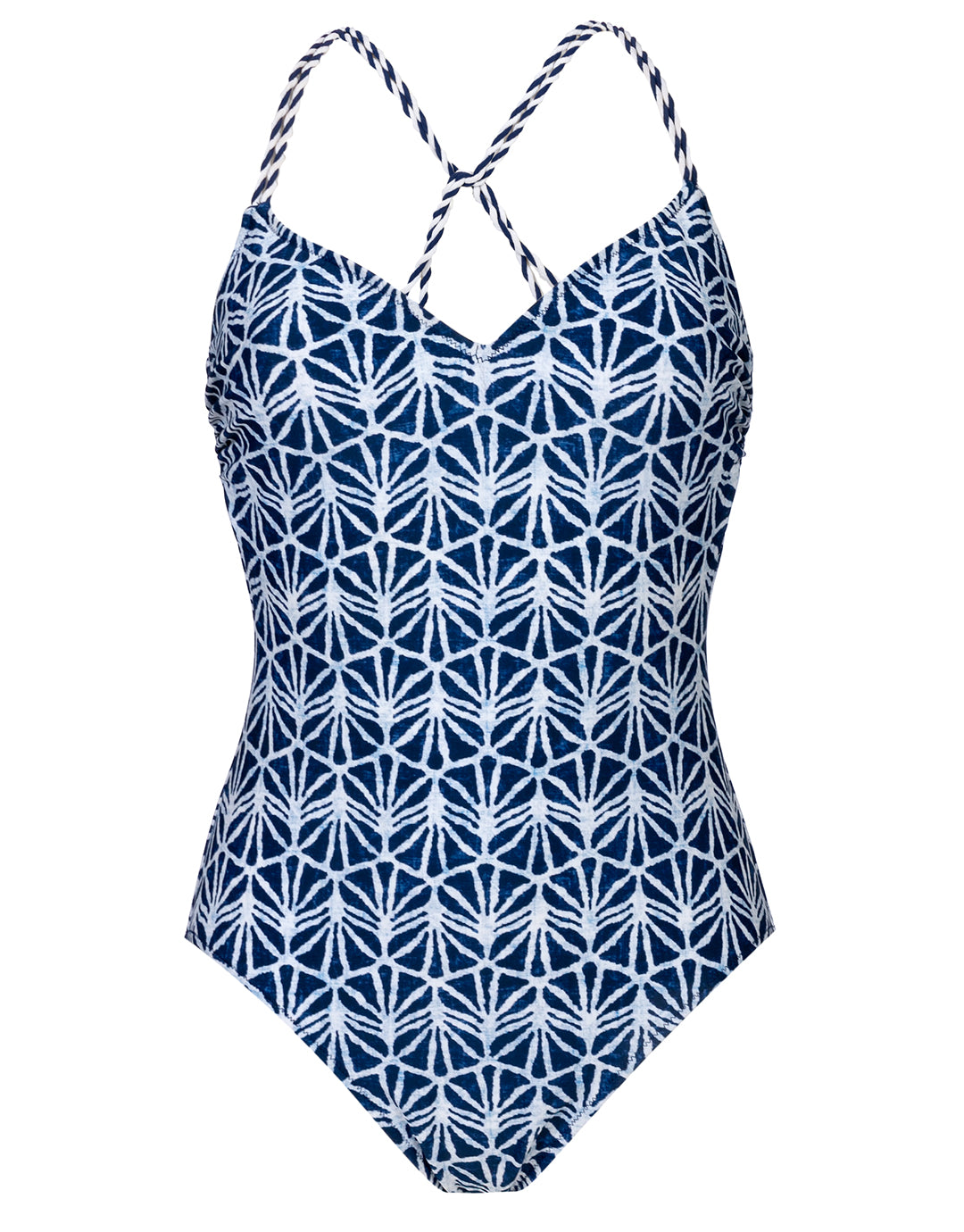 Gottex Profile Nomad V Neck Swimsuit - Blue White