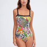 Palm Bandeau Swimsuit - Multi - Simply Beach UK