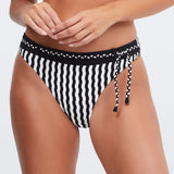 Portofino Bikini Pant - Black and White - Simply Beach UK
