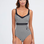 Portofino Underwired Swimsuit - Black and White - Simply Beach UK