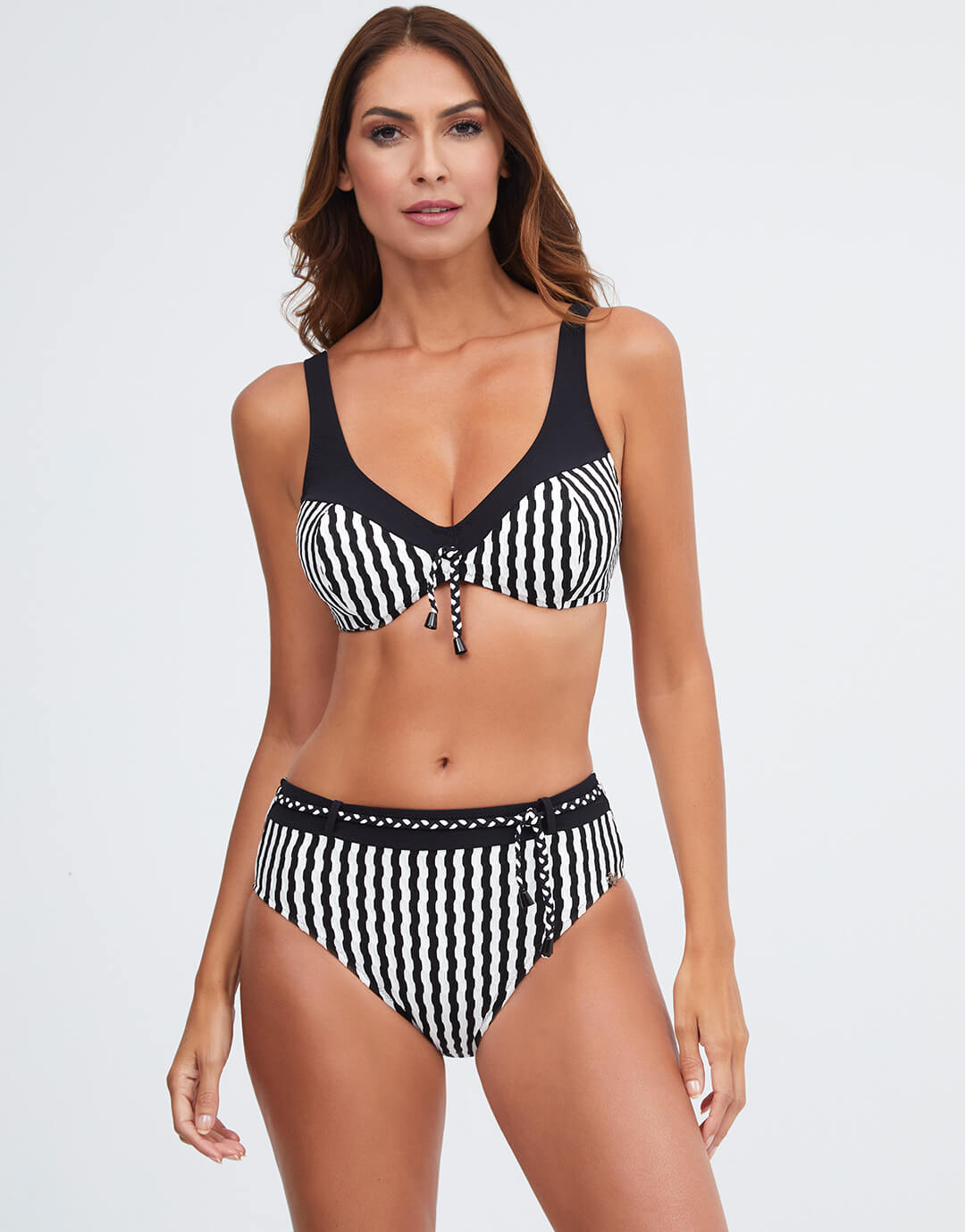 Portofino Maxi Bikini Pant - Black and White - Simply Beach UK