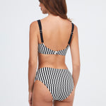 Portofino Underwired Bikini Top - Black and White - Simply Beach UK