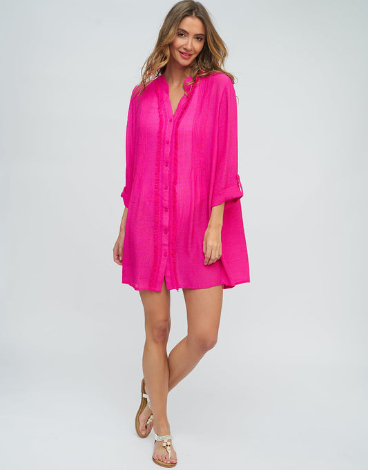 Reeva Shirt - Fuchsia - Simply Beach UK