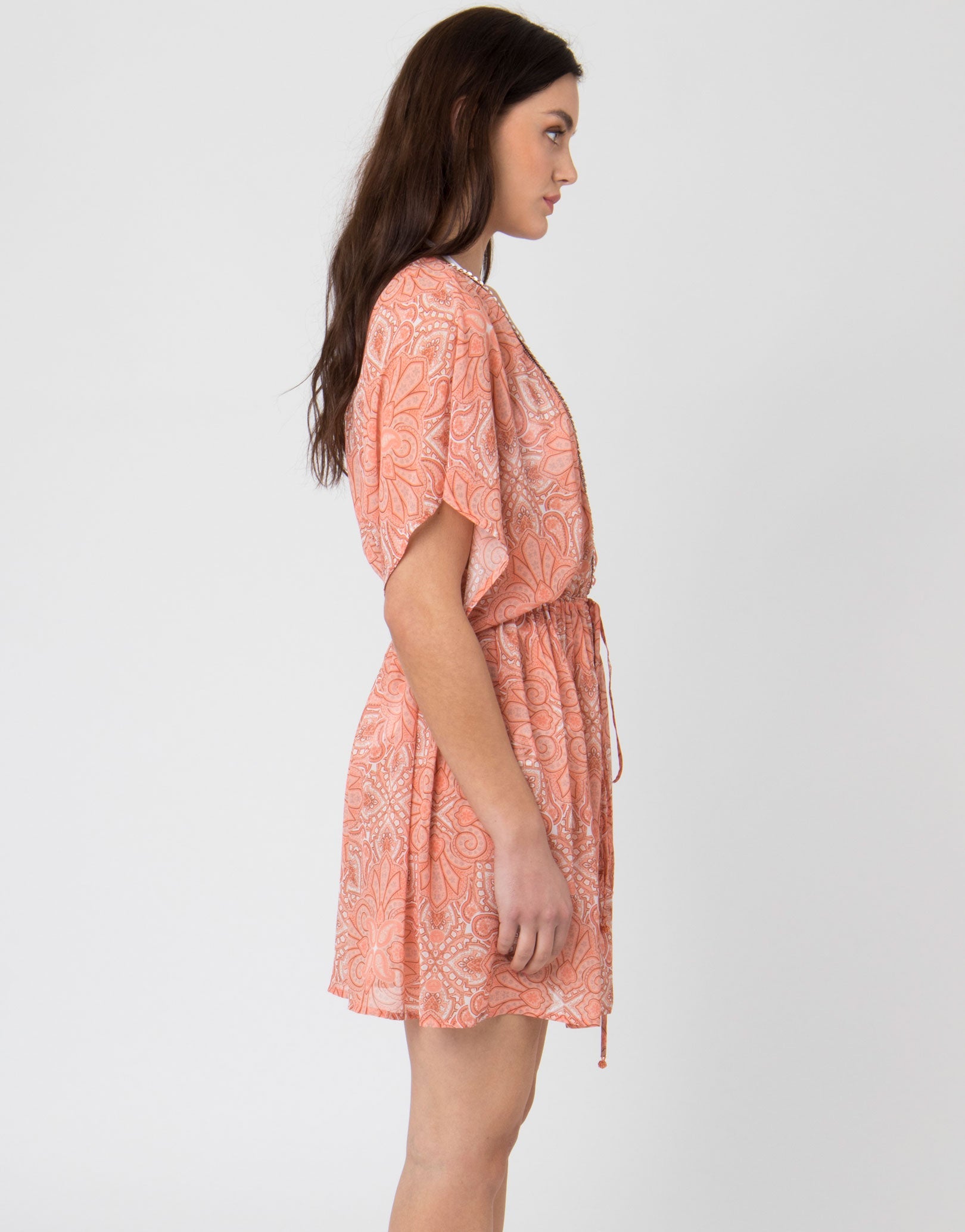 Pia Rossini Rhodes Kaftan - Coral