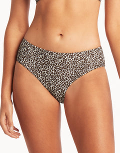 Wild Cat Mid Bikini Pant - Animal - Simply Beach UK