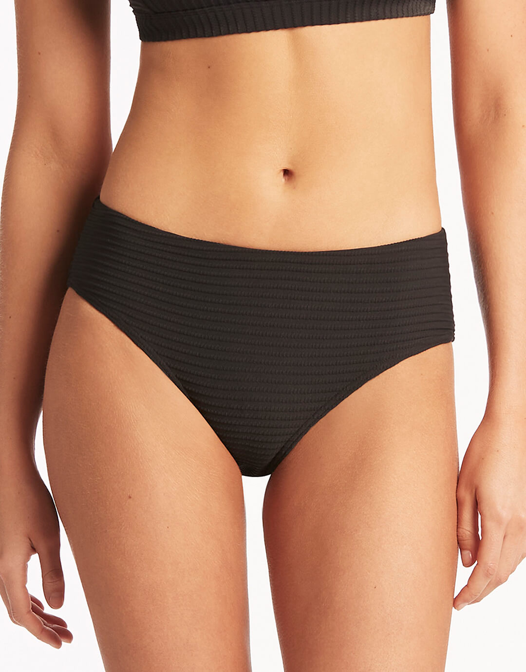 Spinnaker Mid Bikini Pant - Black - Simply Beach UK