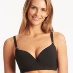 Spinnaker Moulded Underwired Bikini Top - Black - Simply Beach UK