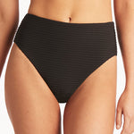 Spinnaker Retro High Waist Bikini Pant - Black - Simply Beach UK