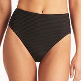 Spinnaker Retro High Waist Bikini Pant - Black - Simply Beach UK