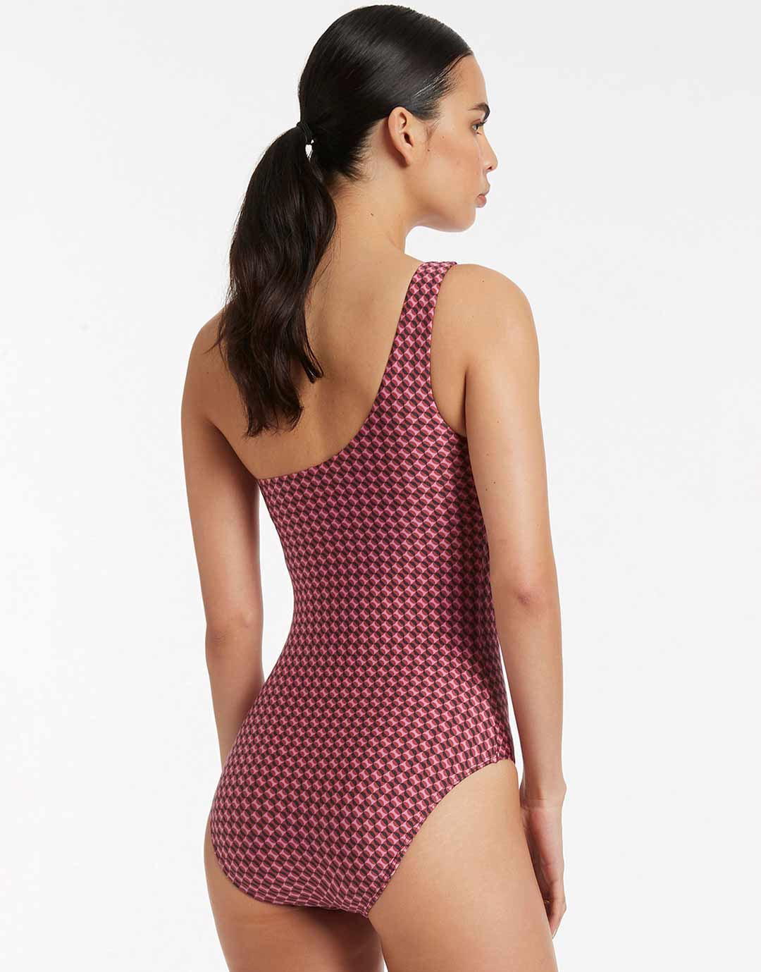 Lalita One Shoulder Swimsuit - Orchid - Simply Beach UK