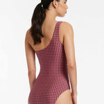 Lalita One Shoulder Swimsuit - Orchid - Simply Beach UK