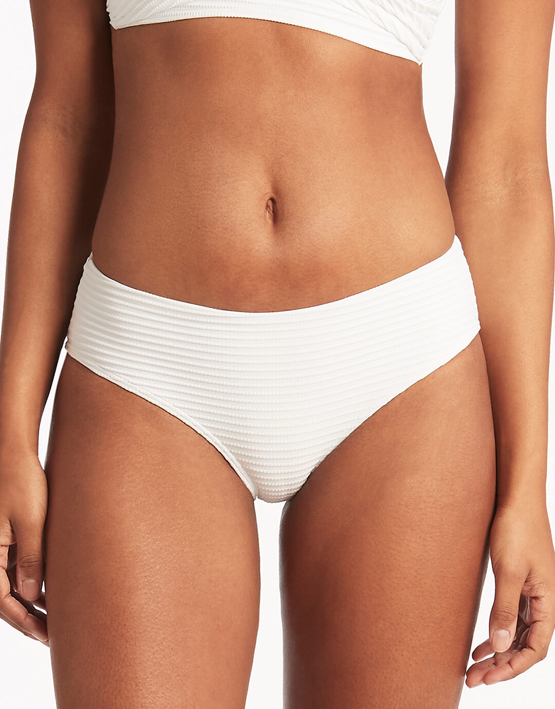Spinnaker Mid Bikini Pant - White - Simply Beach UK