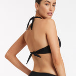 Jetset Twist Front Bikini Pant - Black - Simply Beach UK