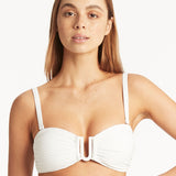 Spinnaker U Bar Bandeau Bikini Top - White - Simply Beach UK