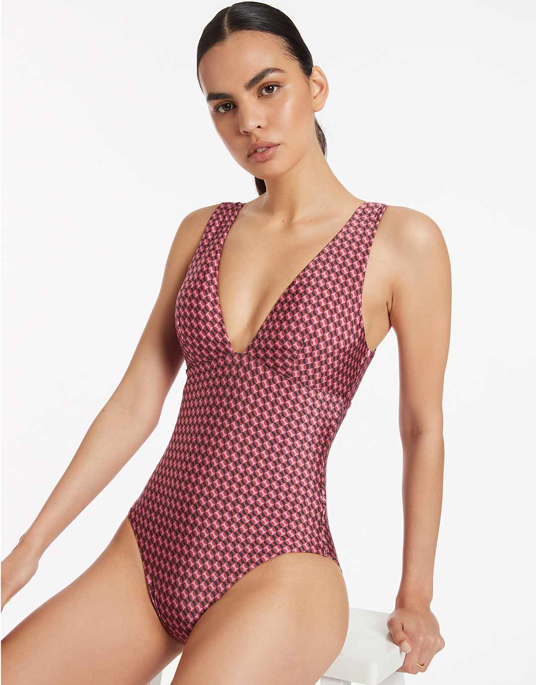 Lalita Plunge Swimsuit - Orchid - Simply Beach UK