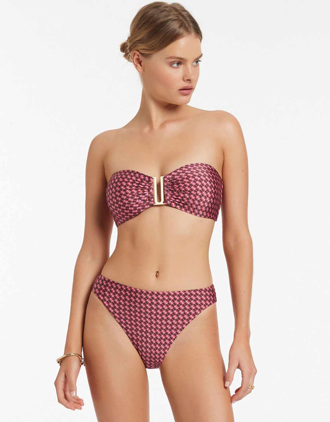 Lalita Bandeau Bikini Top - Orchid - Simply Beach UK