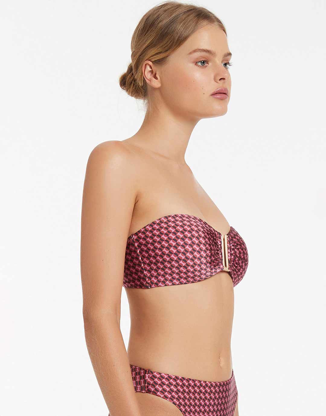 Lalita Bandeau Bikini Top - Orchid - Simply Beach UK