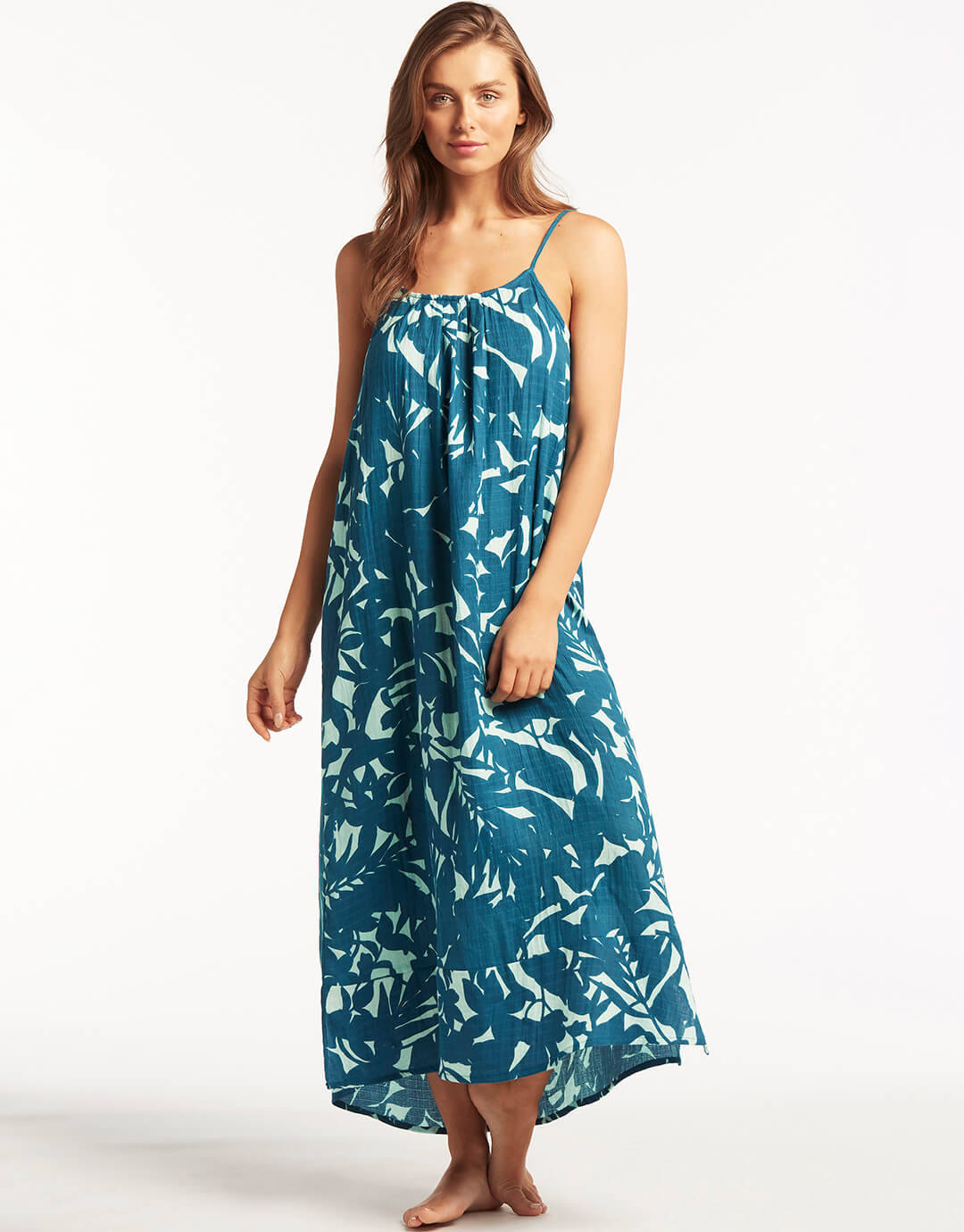 Retreat Sun Dress - Petrol Blue - Simply Beach UK
