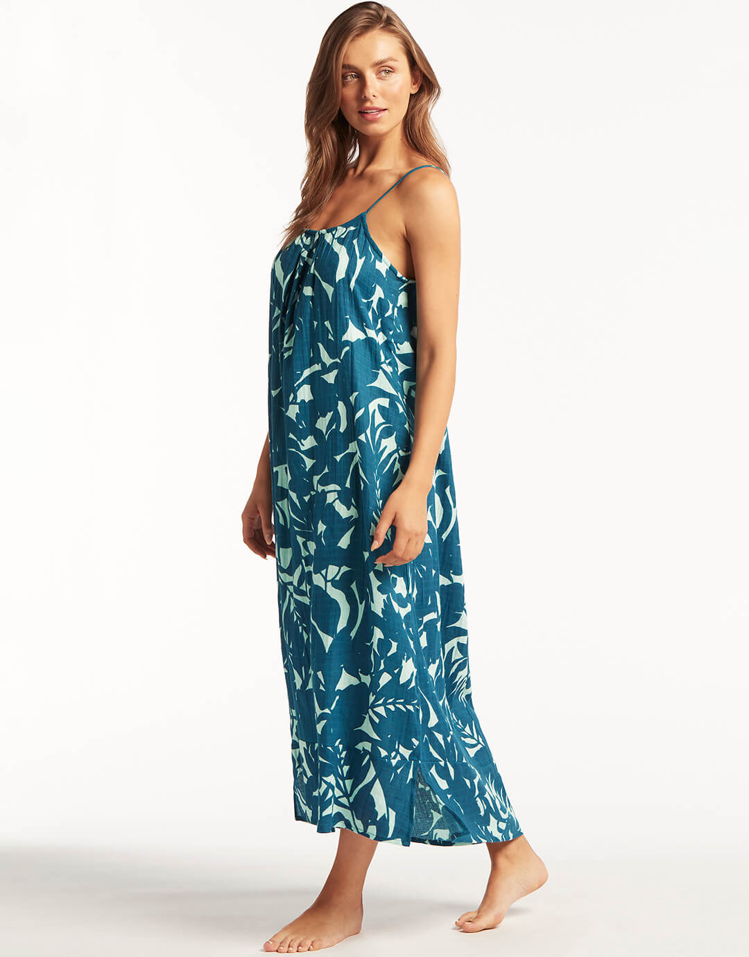 Retreat Sun Dress - Petrol Blue - Simply Beach UK