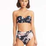 Martini Twist Bandeau Bikini Top - Black - Simply Beach UK