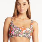 Parkland Low Square Neck Bikini Top - Khaki - Simply Beach UK