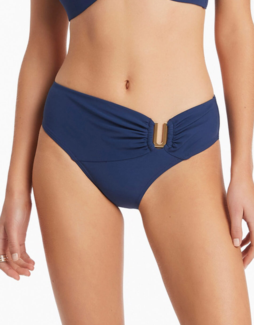 Jetset U Trim Mid Bikini Pant - Pacific Blue - Simply Beach UK