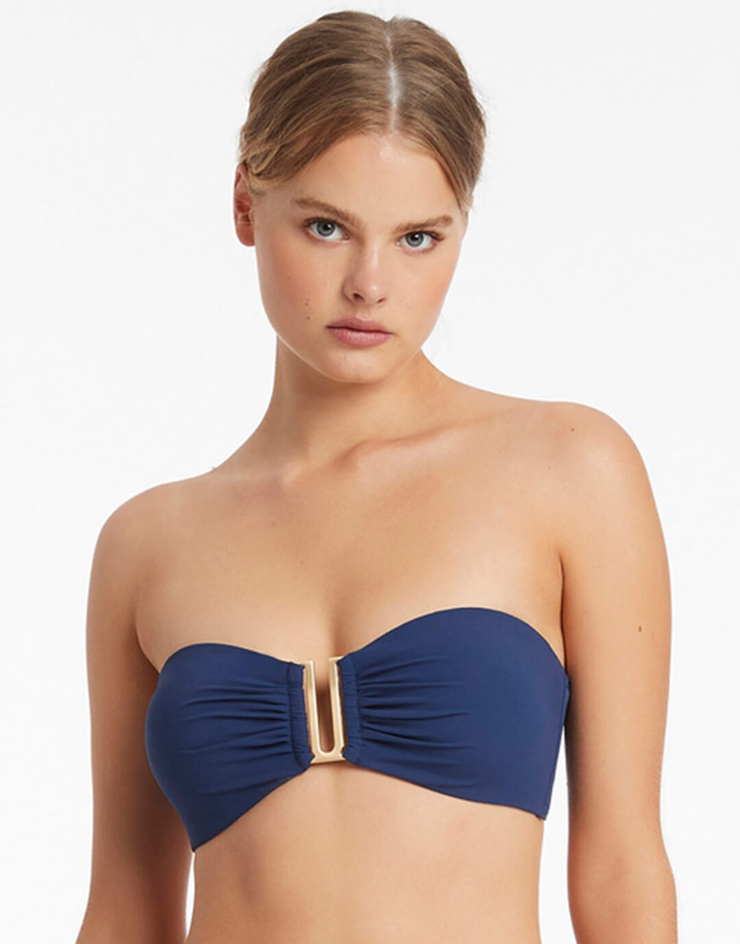 Jetset U Trim Bandeau Bikini Top - Pacific Blue - Simply Beach UK