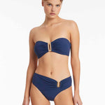 Jetset U Trim Mid Bikini Pant - Pacific Blue - Simply Beach UK