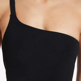 Jetset One Shoulder Swimsuit - Black - Simply Beach UK