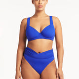 Essentials Wrap High Waist Bikini Pant - Cobalt - Simply Beach UK