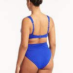 Essentials Wrap High Waist Bikini Pant - Cobalt - Simply Beach UK