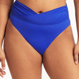 Essentials Wrap High Waist Bikini Pant - Cobalt - Simply Beach UK