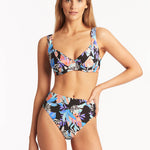 Botanica Underwired C/D Cup Bikini Top - Black - Simply Beach UK