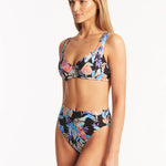 Botanica Underwired C/D Cup Bikini Top - Black - Simply Beach UK