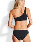 Seafolly Active One Shoulder Bandeau Bikini Top - Black
