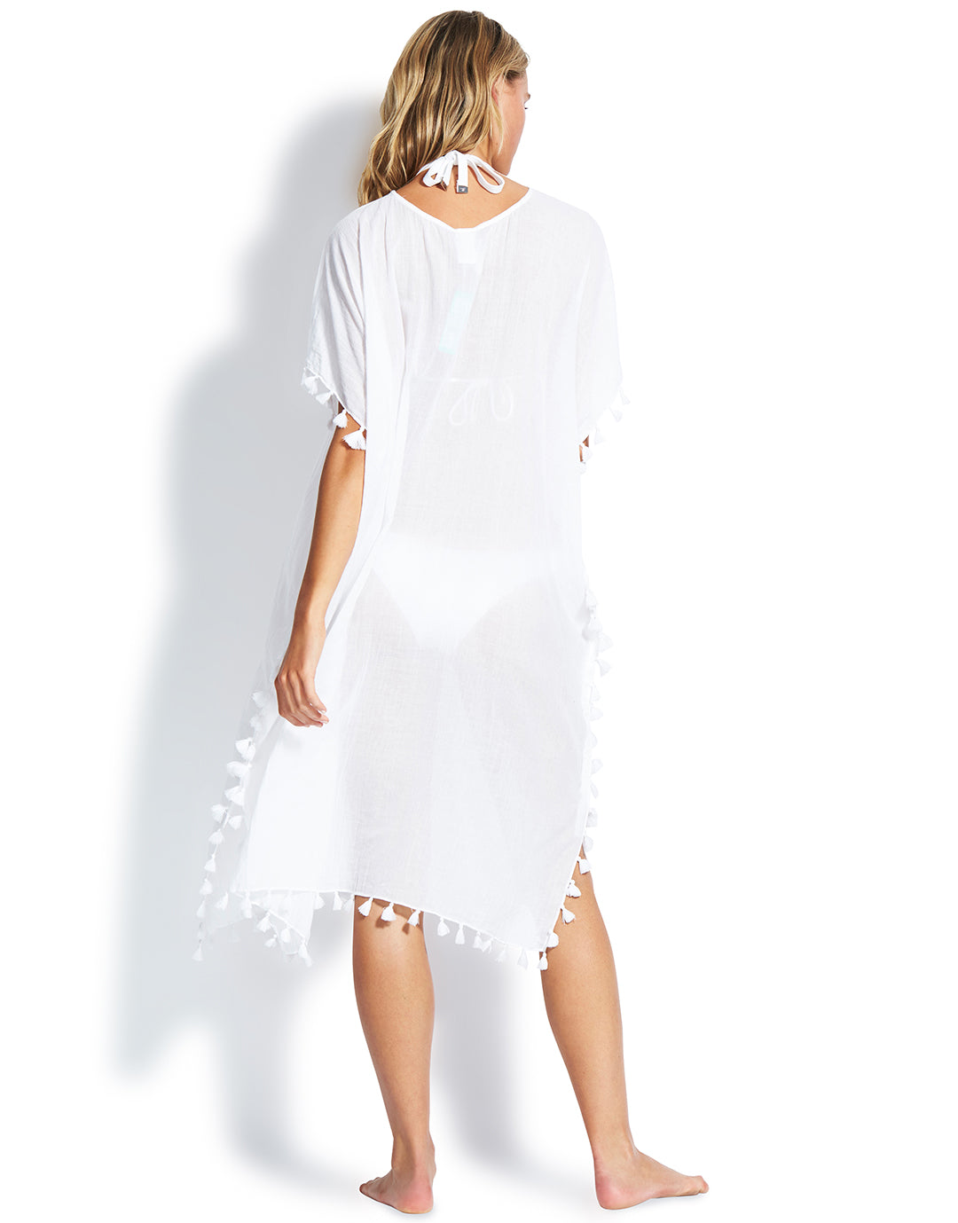 Seafolly Midi Amnesia Kaftan - White