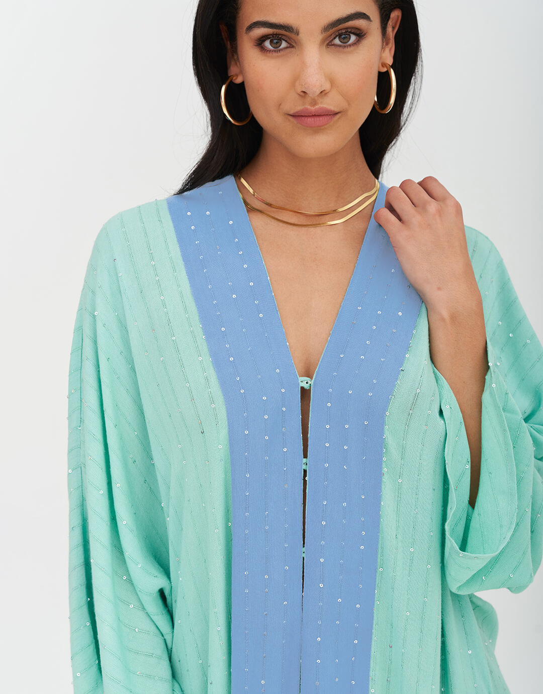 Sequin Kimono - Mint - Simply Beach UK