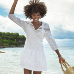 Solta Broderie Anglaise Dress - White - Simply Beach UK