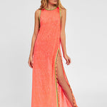 Tassel Slit Dress - Watermelon - Simply Beach UK