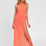 Tassel Slit Dress - Watermelon - Simply Beach UK