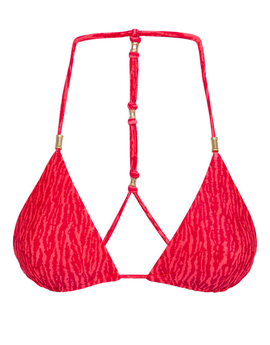 Gabrielle Shay T Back Bikini Top - Red - Simply Beach UK