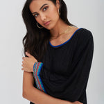 Waterfall Sleeve Dress - Black - Simply Beach UK