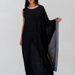Waterfall Sleeve Dress - Black - Simply Beach UK
