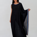 Waterfall Sleeve Dress - Black - Simply Beach UK